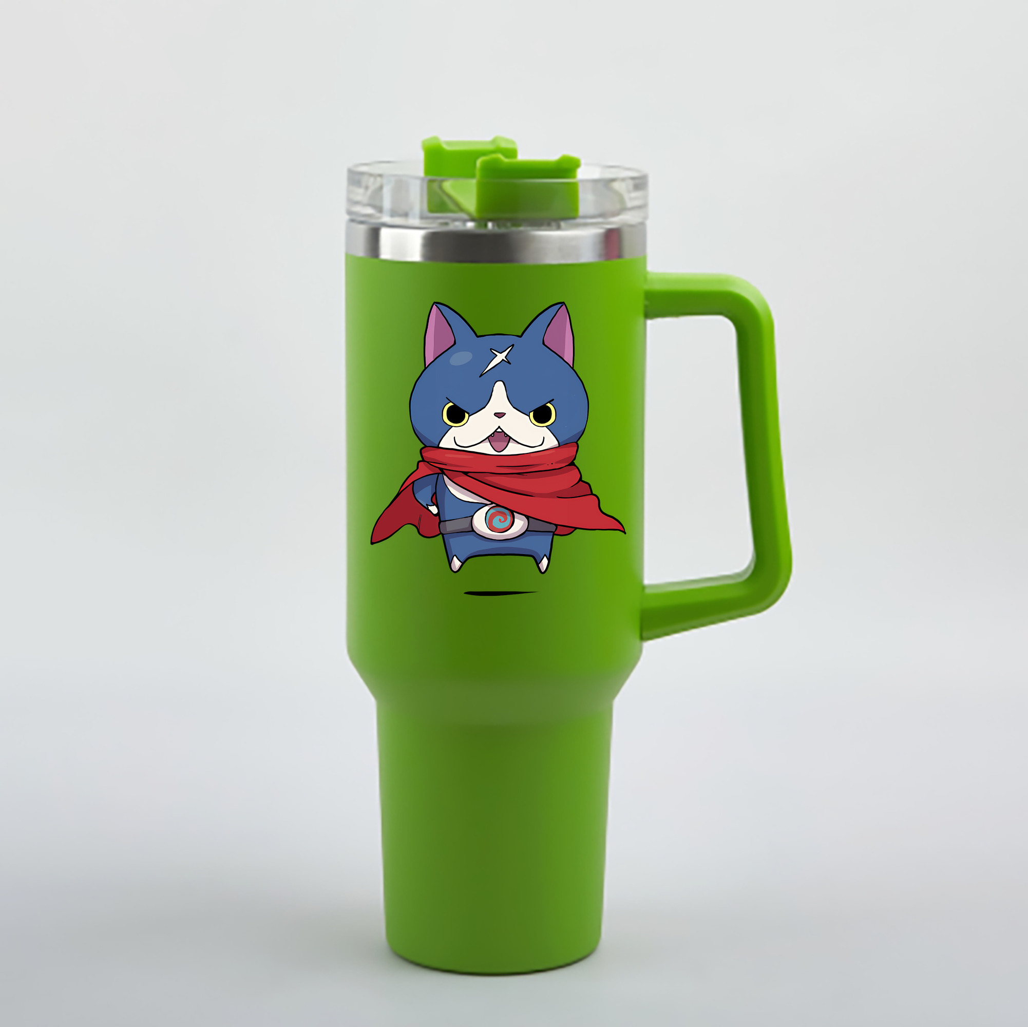 （画像用） 妖怪ウォッチ Yo-kai Watch 1200mL車用タンブラー - クリスタルステッカー（プラスチックストロー付き）